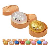 OLYGEE Glitter Dumpling Squishy Mystery Box, Crazy Fun Dumpling Squishy Stress Ball, Anxiety Relief Fidget (2pcs-a)