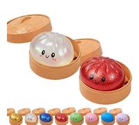 OLYGEE Glitter Dumpling Squishy Mystery Box, Crazy Fun Dumpling Squishy Stress Ball, Anxiety Relief Fidget (2pcs-b)