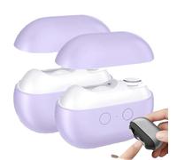 OLYGEE Glosrity EasyClip Smart Nail Clipper, 3-in-1 Electric Nail Cutter and File, Integrated Shear/Grinding System, LED Safety Lighting, Nail Scraps Storage and Polishing (Purple,2pcs)