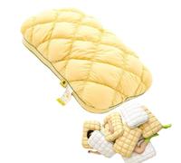 OLYGEE Marshmallow Pillow for Adults,Pillow Cooling Soft Cloud-Like Fluffy Bed Pillow, Quilted Polyester Fiber Fill Pillow for Sleeping Side and Back Sleepers 48x74cm (Yellow,Medium)
