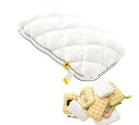 OLYGEE Marshmallow Pillow for Adults,Pillow Cooling Soft Cloud-Like Fluffy Bed Pillow, Quilted Polyester Fiber Fill Pillow for Sleeping Side and Back Sleepers 48x74cm (White,High)