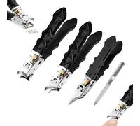 Olygee OrthoClip, Ultra Sharp Slanted Ingrown Toenail Clippers with Catcher, Heavy Duty Long Handle Nail Clippers, Nail Clippers OrthoClip for Thick Nails(Mix*3)