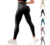 OLYGEE Resistance Band Leggings for Women Anti Cellulite Leggings, High Waisted Butt Lifting Tummy Training for Gym Workout (Black,M)
