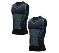 OLYGEE V-Boost V2 Shaping Tank Men, Quick-Drying Wicking Breathable Sleeveless Shirts, Feel the Power of Confidence (Black*2,l)