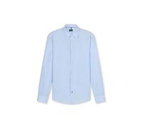 OLYMP 404014 Men's Linen Shirt Regular, Light blue 10, XL