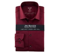 Olymp Classic Shirt 24/Seven Dynamic Flex Jersey Slim Fit Red 200864 37