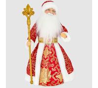 OLYMP DED Moroz Red Gold Santa Claus with Candy Container 40 cm