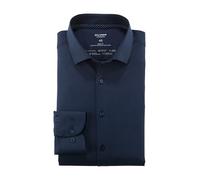 Olymp Level Five 24/Seven Men's Long-Sleeved Business Shirt, Twill Body Fit, Modern, Midnight Blue, 38