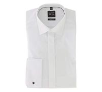 OLYMP Level Five Body Fit Gala Shirt Long Sleeve Poplin, Weiã, 17