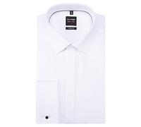 OLYMP Level Five Body Fit Gala Shirt Long Sleeve Poplin, White, 42