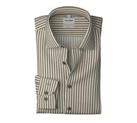 Olymp Level Five Body Fit Men's Business Shirt Brown White Striped 200984 27 Nou