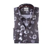 Olymp Level Five Men's Business Shirt Black Patterned 208634 68