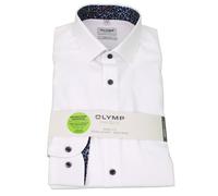 Olymp Level Five Men's Business Shirt Extra Long Sleeve Blue 200349 00 White