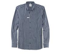 OLYMP Level Five Men's Casual Shirt Smart Casual Checked Body Fit Button-Down, Marine 18, M