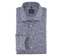 Olymp Luxor 24/Seven Men's Shirt Blue Floral 131074 30 Rose
