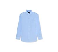 Olymp Luxor Long-Sleeve Comfort fit Classic Collar Checked Shirt, Light Blue - Blue - 44