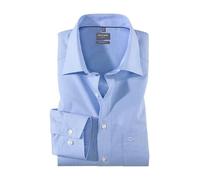 Olymp Luxor Long-Sleeve Comfort fit Classic Collar Checked Shirt, Light Blue - Blue - XXL