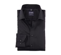Olymp Luxor Men's Business Shirt Long Sleeve Satin Modern Fit Global, Graphite 69, 47 Große Größen