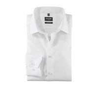Olymp Luxor Men's Business Shirt, Long-Sleeved, Plain, Modern Fit, Global, White, 17