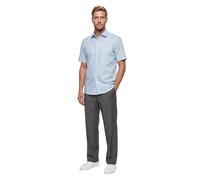 Olymp Luxor Men's Business Shirt, Short-Sleeved, Plain, Comfort Fit,lightblue, 42