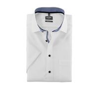 Olymp Luxor Men's Business Shirt, Short-Sleeved, Plain, Modern Fit, Global, White 00, 17