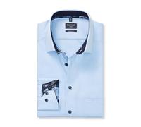 OLYMP Luxor Men's Long-Sleeved Shirt, Faux Plain, 465 Modern Fit, 20.13 New Kent, Bleu 11., 17