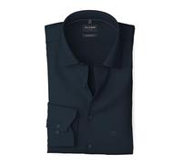 OLYMP Luxor Men's Long-Sleeved Shirt, Faux Plain, 465 Modern Fit, 20.13 New Kent, Midnight Blue 14, 17