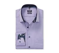 OLYMP Luxor Men's Long-Sleeved Shirt, Faux Plain, 465 Modern Fit, 20.13 New Kent, Viola 83, 15.5