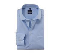 OLYMP Luxor Men's Long-Sleeved Shirt, Faux Plain, 465 Modern Fit 20.19 Global Kent, Bleu 11., 15.5