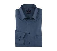 Olymp Luxor Men's Long-Sleeved Shirt, Plain, Modern Fit, Under Button Down, Bleu 11., 15.5