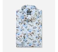 Olymp Luxor Modern Fit Men's Business Shirt Blue Floral 123414 11 Bleu