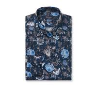 Olymp Luxor Modern Fit Men's Business Shirt Blue Floral 124884 18 Marine