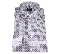 Olymp Luxor Modern Fit Men's Business Shirt Blue Floral 125484 18 Marine