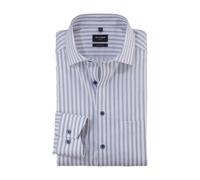 Olymp Luxor Modern Fit Men's Business Shirt Blue White Striped 120874 18 Marine