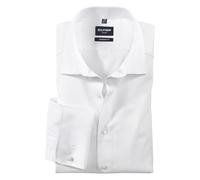 OLYMP Luxor slim line double cuffs white, 17.5