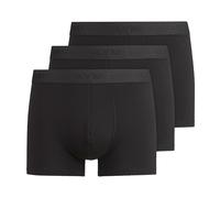 OLYMP Men Cotton Stretch Trunks 3 Pack Boxershorts Logo Black L