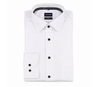 Olymp Men’s Luxor Comfort Fit Long Sleeve Shirt, Wrinkle-Free, White