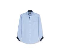 Olymp Men’s Shirt “Level 5 Body Fit” Long Sleeve - Blue - 15.5