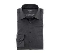 OLYMP Men Shirt Long Sleeve Level Five 24/Seven,Plain,Slim Fit,Classic,Anthrazit 67,40