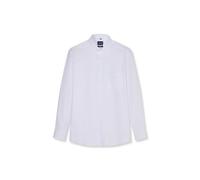 Olymp Men Shirt Long Sleeve Luxor,Plain,Regular Fit,Classic,Weiß 00,42