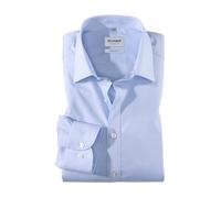 Olymp Men Shirt Long Sleeve Luxor,Plain,Regular Fit,Classic,Bleu 11,43