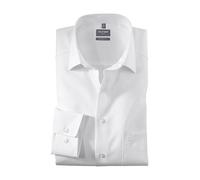 Olymp Men Shirt Long Sleeve Luxor,Plain,Regular Fit,Classic,Weiß 00,44