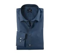 OLYMP Men Shirt Long Sleeve No. Six,Plain,Slim Fit,Classic,Rauchblau 13,39