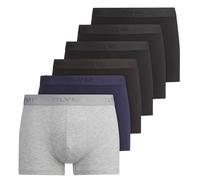 OLYMP Men's Boxer Shorts, 6 Pack - Trunks, Cotton Stretch, Logo, Solid Color ...