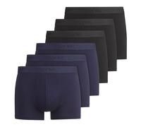 OLYMP Men's Boxer Shorts, 6 Pack - Trunks, Cotton Stretch, Logo, Solid Color ...