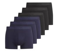 OLYMP Men's Boxer Shorts, 6 Pack - Trunks, Cotton Stretch, Logo, Solid Color ...