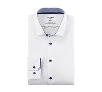 Olymp Men's Business Shirt Long Sleeve No. Six 24/Seven, Super Slim, Modern, White 00, 15