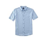 OLYMP Men's Business Shirt Short Sleeve Casual 0.076 Casual 22 Safety, 04 Button-Down Collar, Bleu 11., L