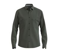 OLYMP Men's Long-Sleeved Casual Shirt, Fine Corduroy, 059 Casual 22.01 Kent Collar, Green 45, L