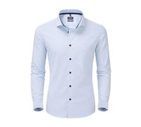 Olymp Mens Modern Fit Formal Dress Shirt Blue Stripe